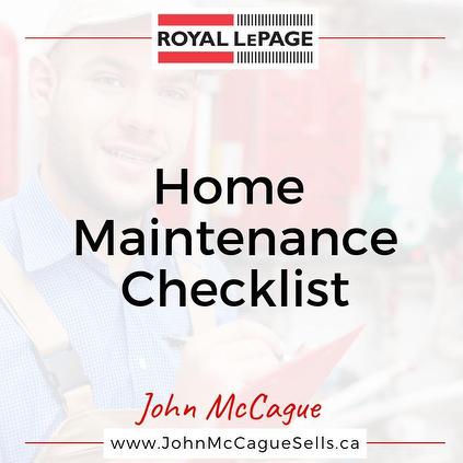 Home Maintenance Checklist. 